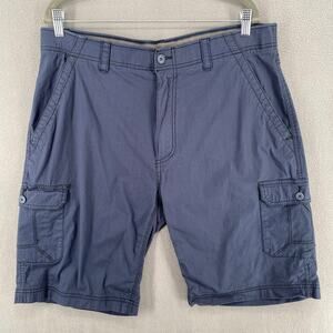 Wear First Cargo Shorts Mens 38 Blue Ripstop Stretch Outdoor Hiking Cotton Blend